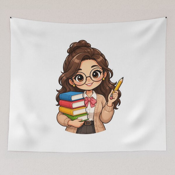 Item preview, Cute Female Teacher | Kawaii Teacher Gift for School designed and sold by Pixanova.
