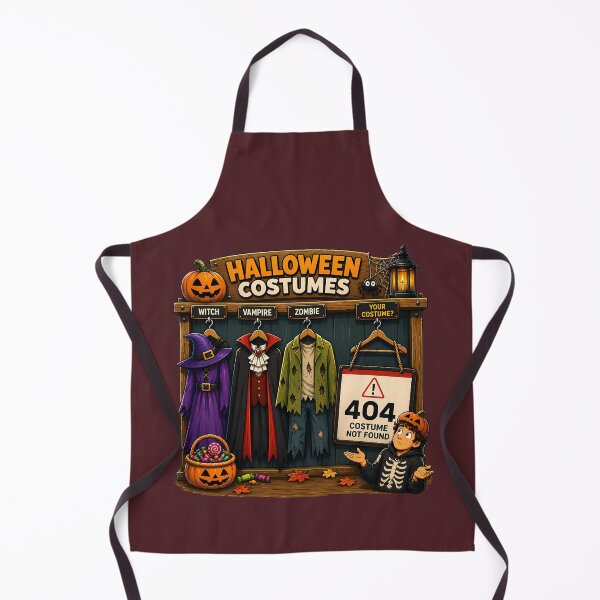 Item preview, 404 Costume Not Found Funny Halloween Costume Shop Illustration designed and sold by PXEpic.