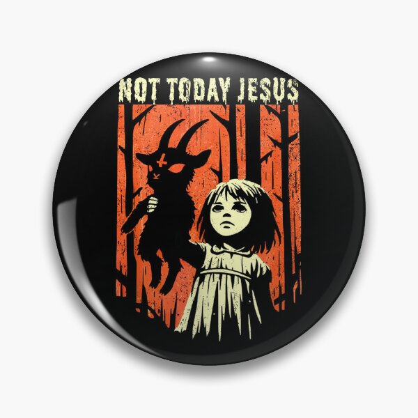 Item preview, Not Today Jesus Gothic Dark Art Creepy Cute designed and sold by watanabeee.