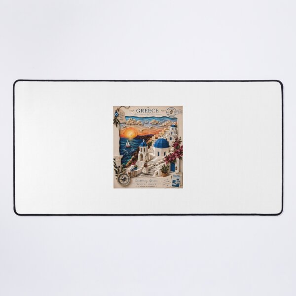 Item preview, Santorini Greece Art Work designed and sold by HayaasBoutique.
