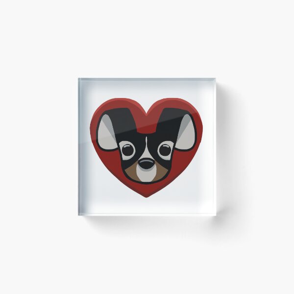 Item preview, Cute Dog Face in Heart – Dog Lover Sticker Art designed and sold by davidmalec.