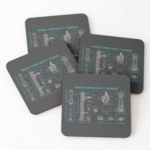 Item preview, SPACEX: Super Heavy / Starship (Grey and Turquoise) designed and sold by BGALAXY.