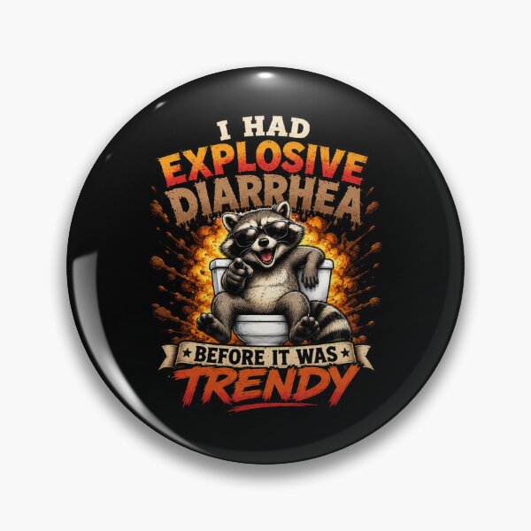 Item preview, Explosive Diarrhea, Unhinged Raccoon On Toilet designed and sold by MamaSweetea.