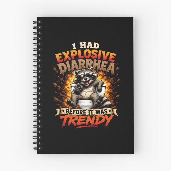 Item preview, Explosive Diarrhea, Unhinged Raccoon On Toilet designed and sold by MamaSweetea.