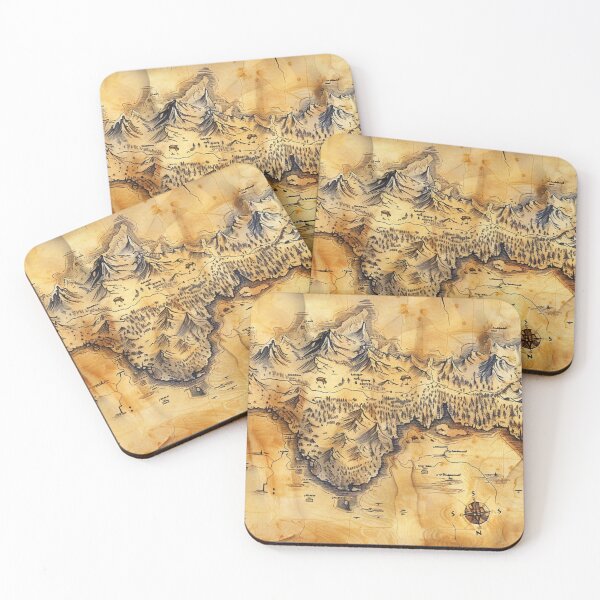 Item preview, Ancient Fantasy Map - Epic Explorer's Desk Mat & Wall Art designed and sold by VectorForge.