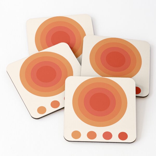 Item preview, Bauhaus Orange Concentric Circles Geometric designed and sold by FaizArtShop.