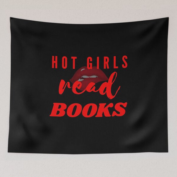 Item preview, Hot Girls Read Books – Retro Book Lover Typography Design designed and sold by Palette & Hue.