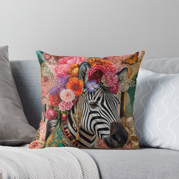 Item preview, Floral Zebra Collage designed and sold by Tau Tia L Douglass.