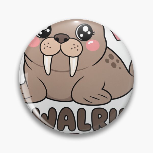 Item preview, I Walrus Love You Cute Kawaii Walrus with Hearts designed and sold by BoosterShop.