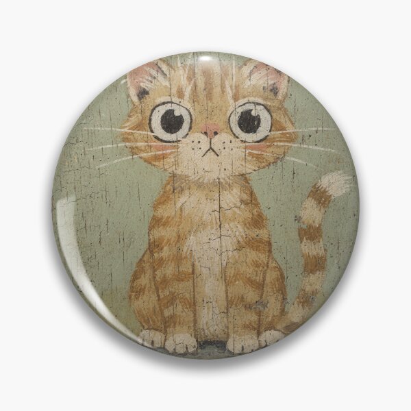 Item preview, Startled Ginger Kitten Folk Art designed and sold by PictorialWhimsy.