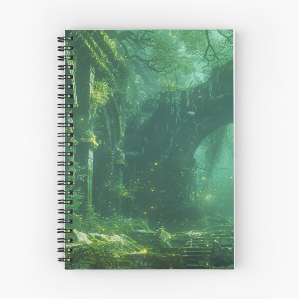 Item preview, Ancient Forest Ruins - Magical Realm Desk Mat designed and sold by VectorForge.