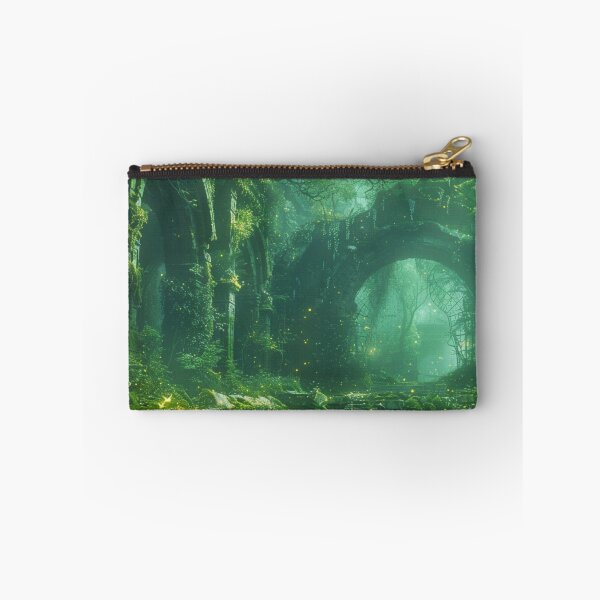Item preview, Ancient Forest Ruins - Magical Realm Desk Mat designed and sold by VectorForge.