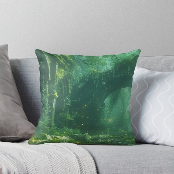 Item preview, Ancient Forest Ruins - Magical Realm Desk Mat designed and sold by VectorForge.