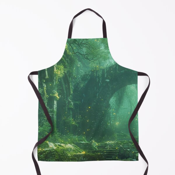 Item preview, Ancient Forest Ruins - Magical Realm Desk Mat designed and sold by VectorForge.