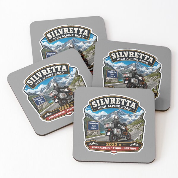 Item preview, Silvretta High Alpine Road Bielerhohe Austria Motorcycle Sticker TShirt 03 designed and sold by OuterShellUK.