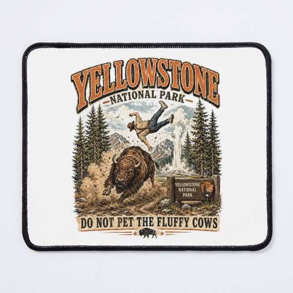 Item preview, Yellowstone National Park Do Not Pet The Fluffy Cows Vintage designed and sold by MaskedTarget.
