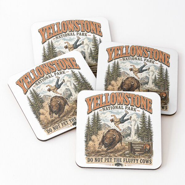 Item preview, Yellowstone National Park Do Not Pet The Fluffy Cows Vintage designed and sold by MaskedTarget.