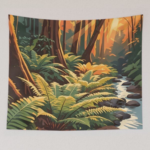 Item preview, Adventure Forest | Vintage Outdoor Travel Poster designed and sold by Spirit of Siam.