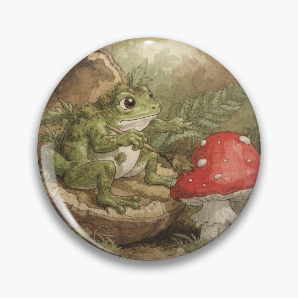 Item preview, Moss Sprite Painting Toadstools designed and sold by PictorialWhimsy.