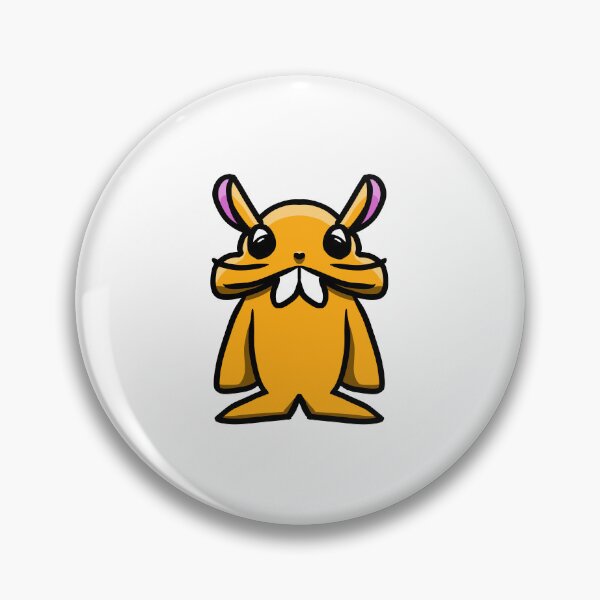 Item preview, Cute Orange Bunny with Big Buck Teeth – Kawaii Sticker Art designed and sold by davidmalec.