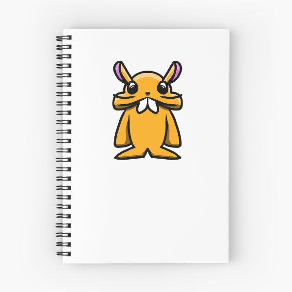 Item preview, Cute Orange Bunny with Big Buck Teeth – Kawaii Sticker Art designed and sold by davidmalec.