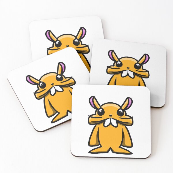 Item preview, Cute Orange Bunny with Big Buck Teeth – Kawaii Sticker Art designed and sold by davidmalec.