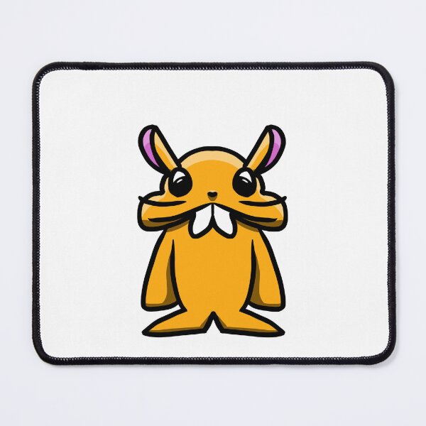 Item preview, Cute Orange Bunny with Big Buck Teeth – Kawaii Sticker Art designed and sold by davidmalec.