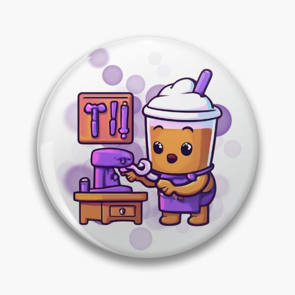 Item preview, Cute Iced Coffee Mechanic Cartoon designed and sold by iamKRUK.