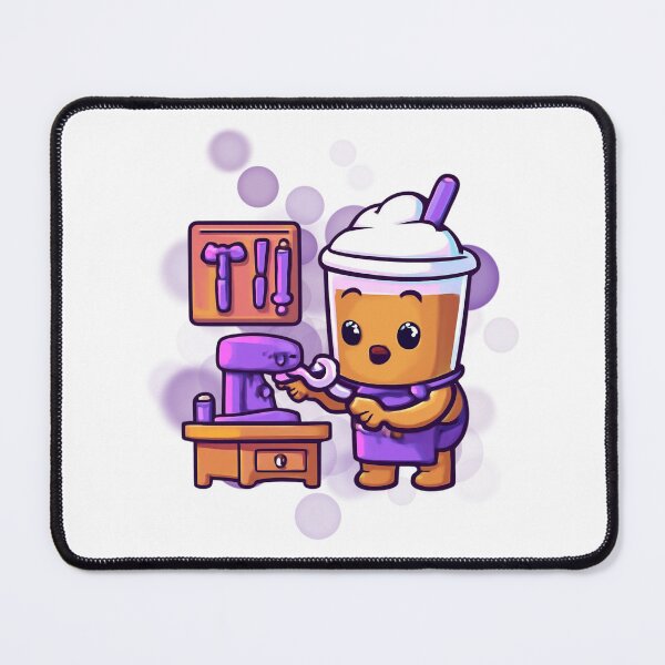 Item preview, Cute Iced Coffee Mechanic Cartoon designed and sold by iamKRUK.