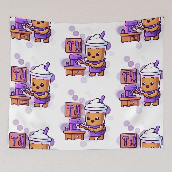 Item preview, Cute Iced Coffee Mechanic Cartoon designed and sold by iamKRUK.