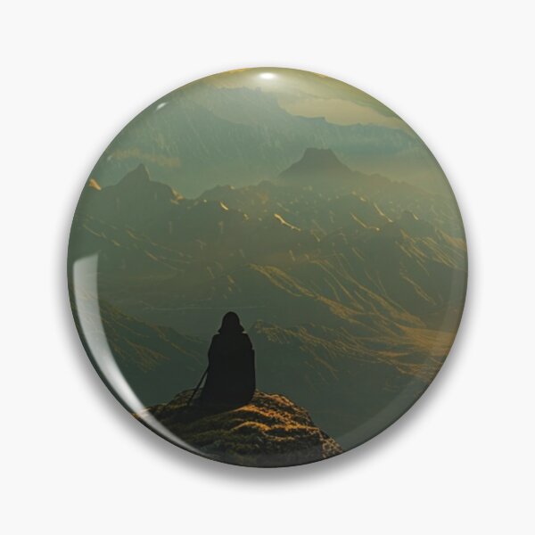 Item preview, Lone Wanderer Sunset - Epic High Fantasy Desk Mat designed and sold by VectorForge.
