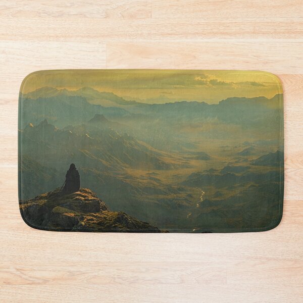 Item preview, Lone Wanderer Sunset - Epic High Fantasy Desk Mat designed and sold by VectorForge.
