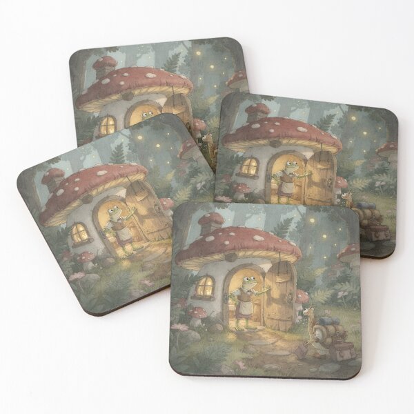 Item preview, Frog Innkeeper and the Snail Guest designed and sold by PictorialWhimsy.