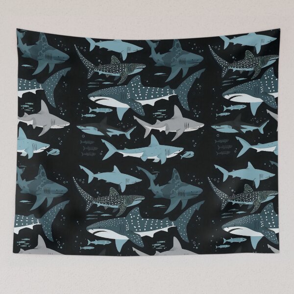 Item preview, Sharks pattern designed and sold by xiao xuans.