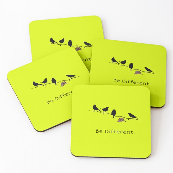 Item preview, Be Different Birds on a Branch | Inspirational Typography designed and sold by RajDeals.