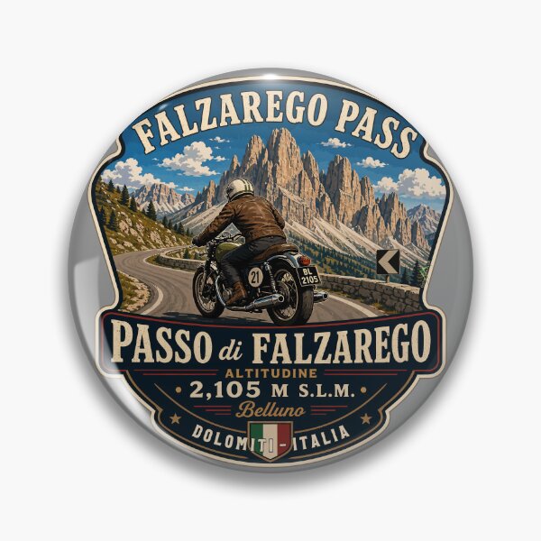 Item preview, Falzarego Pass, Passo di Falzarego Italy Motorcycle Sticker TShirt 07 designed and sold by OuterShellUK.