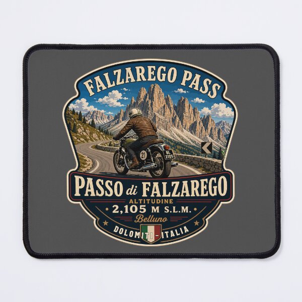 Item preview, Falzarego Pass, Passo di Falzarego Italy Motorcycle Sticker TShirt 07 designed and sold by OuterShellUK.