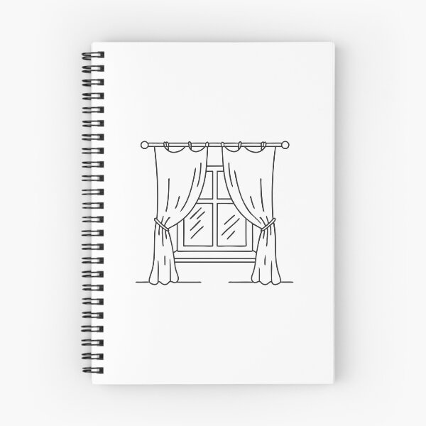 Item preview, A curtain lifted by a string next to the window designed and sold by rasagamastore.