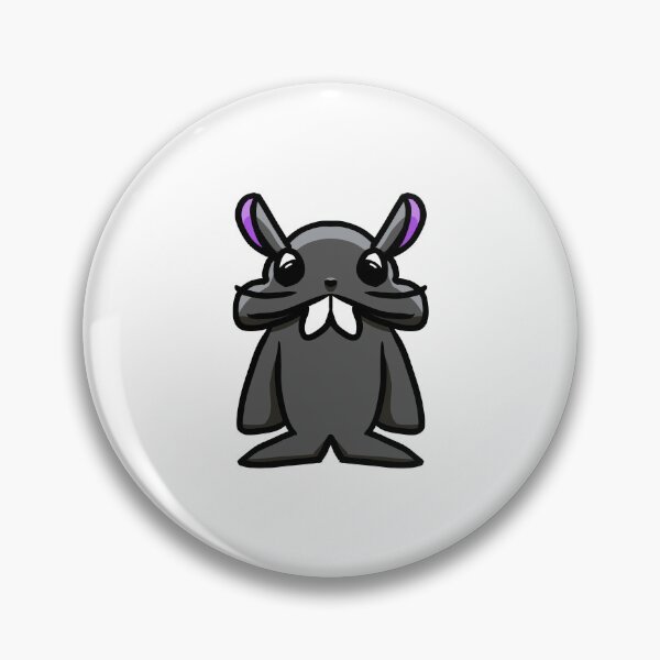 Item preview,  Cute Grey Bunny with Big Buck Teeth – Kawaii Sticker Art designed and sold by davidmalec.