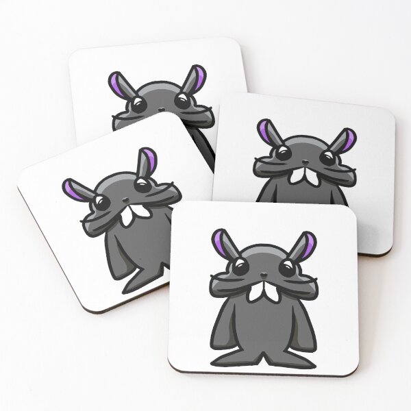 Item preview,  Cute Grey Bunny with Big Buck Teeth – Kawaii Sticker Art designed and sold by davidmalec.