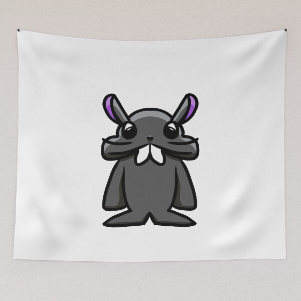 Item preview,  Cute Grey Bunny with Big Buck Teeth – Kawaii Sticker Art designed and sold by davidmalec.