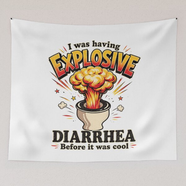 Item preview, I was Having Explosive Diarrhea Before It was Cool Funny designed and sold by MaskedTarget.