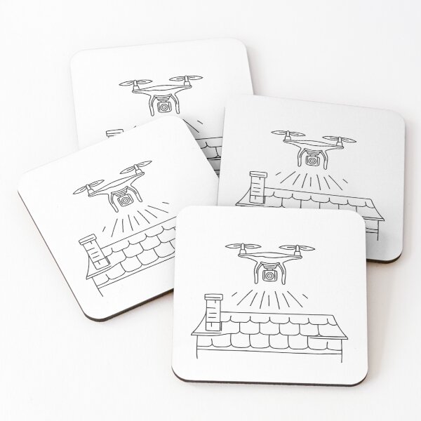 Item preview, A drone lifting off from the edge of a rooftop designed and sold by rasagamastore.