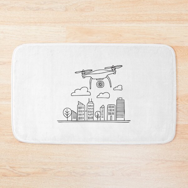 Item preview, A drone taking flight from a rooftop corner designed and sold by rasagamastore.