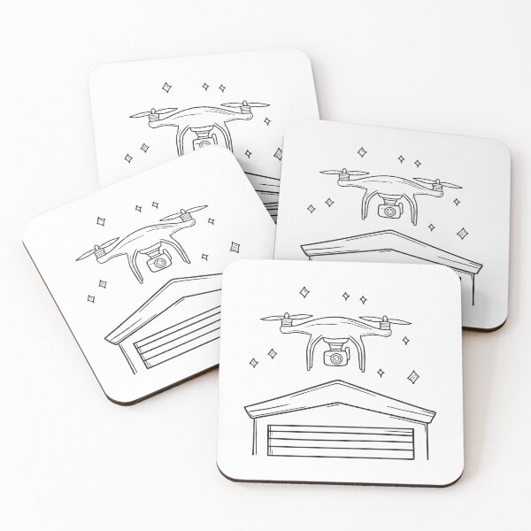 Item preview, A drone ascending from the corner of a roof designed and sold by rasagamastore.