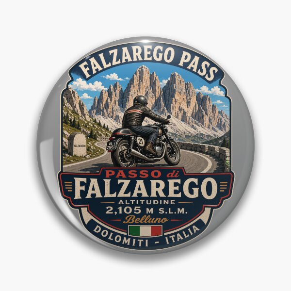 Item preview, Falzarego Pass, Passo di Falzarego Italy Motorcycle Sticker TShirt 08 designed and sold by OuterShellUK.