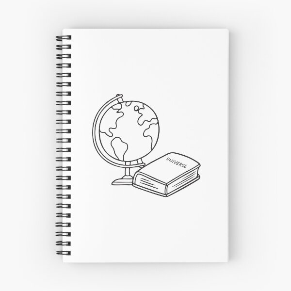 Item preview, A globe placed next to a book titled "universe" designed and sold by rasagamastore.