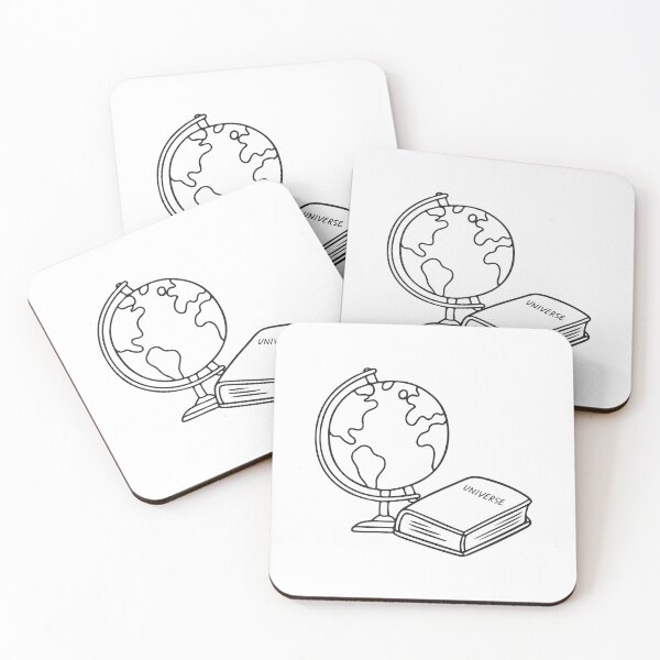 Item preview, A globe placed next to a book titled "universe" designed and sold by rasagamastore.