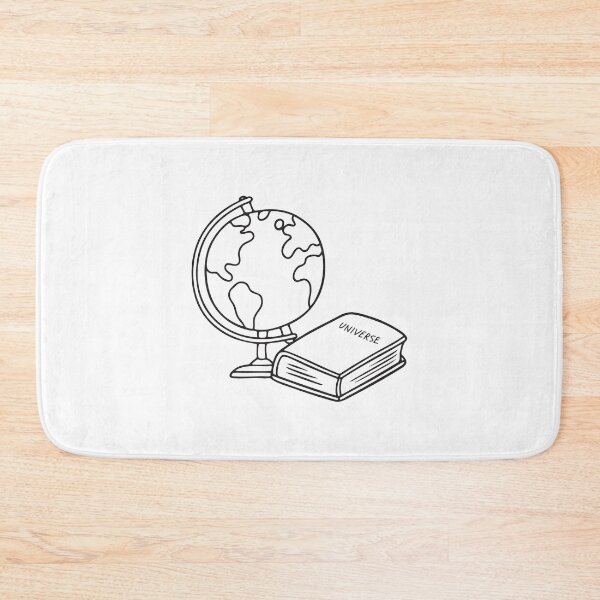 Item preview, A globe placed next to a book titled "universe" designed and sold by rasagamastore.