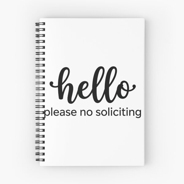 Item preview, Hello Please No Soliciting Minimalist Front Door Sign designed and sold by raedattia.